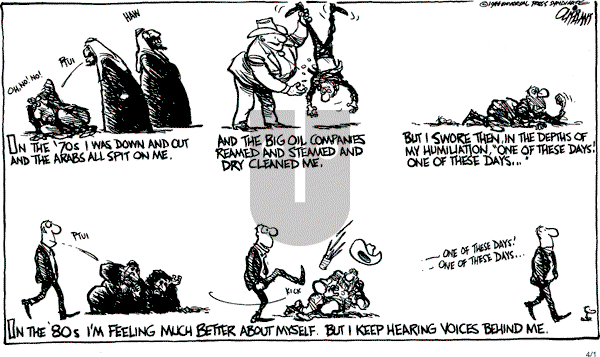 Pat Oliphant - Tuesday April 1, 1986 Comic Strip