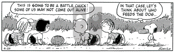 Peanuts - Saturday September 20, 1997 Comic Strip