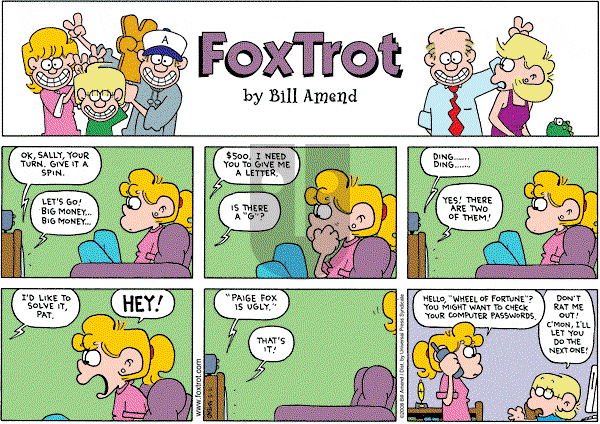 FoxTrot on Sunday October 5, 2008 Comic Strip