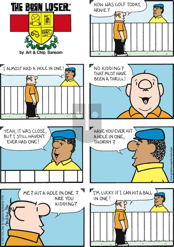 The Born Loser on Sunday July 30, 2017 Comic Strip
