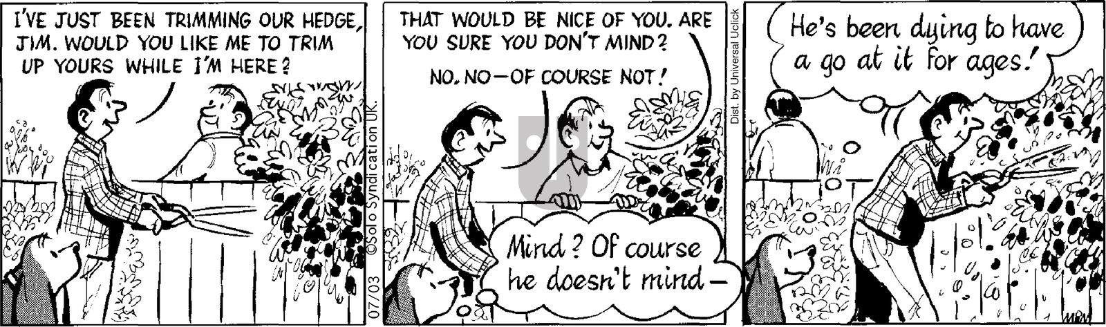 Fred Basset on Thursday July 3, 2014 Comic Strip