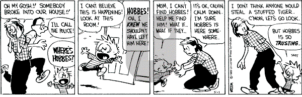 Calvin and Hobbes - Monday May 1, 1989 Comic Strip