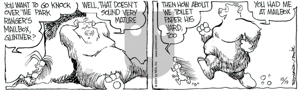 The Grizzwells on Friday October 19, 2001 Comic Strip