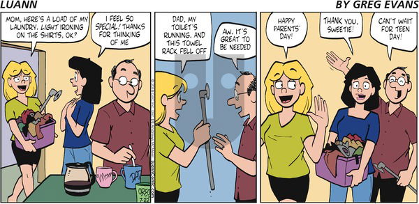 Luann on Sunday July 22, 2018 Comic Strip