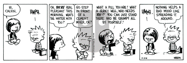 Calvin and Hobbes on Wednesday March 22, 1989 Comic Strip