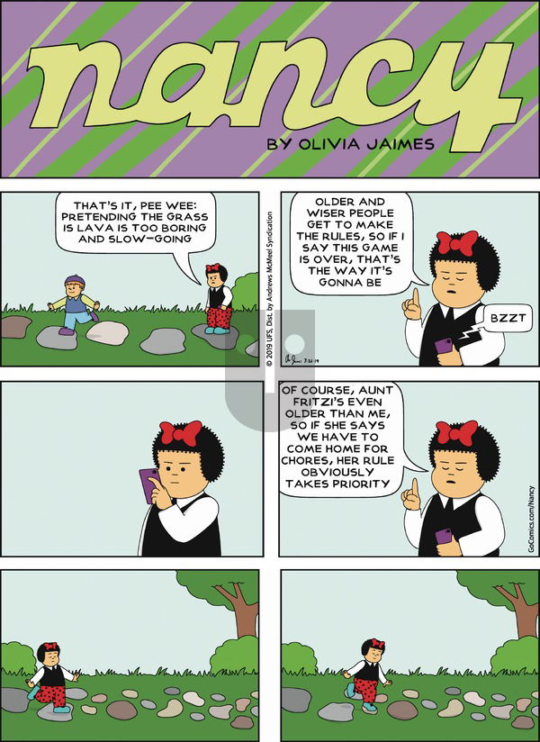 Nancy on Sunday July 21, 2019 Comic Strip