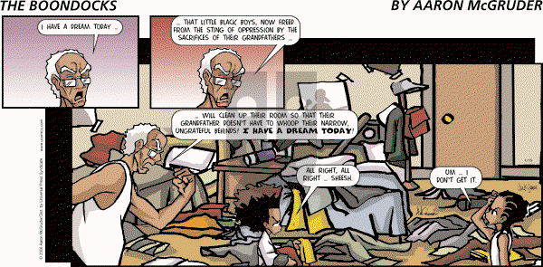 The Boondocks on Sunday August 18, 2013 Comic Strip