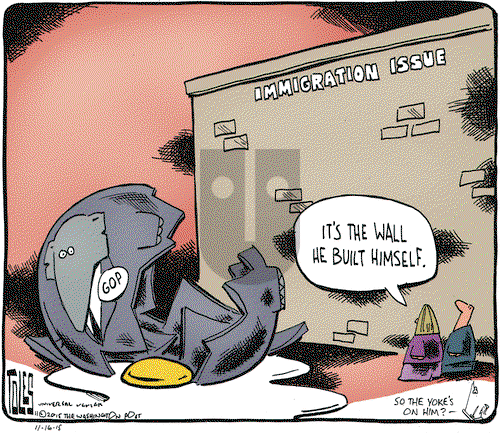 Tom Toles on Monday November 16, 2015 Comic Strip