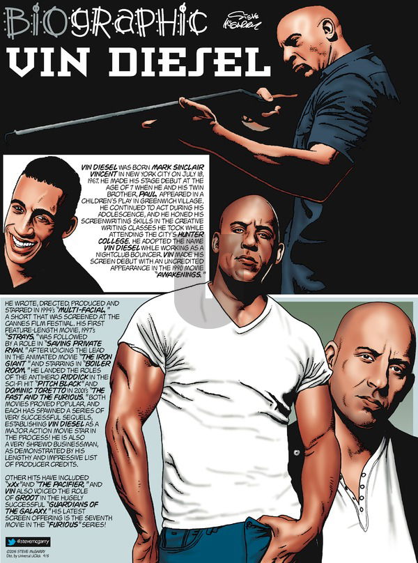 Biographic on Sunday April 5, 2015 Comic Strip