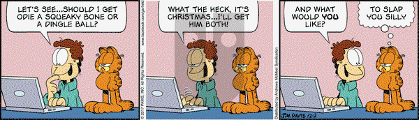 Garfield on Saturday December 2, 2017 Comic Strip