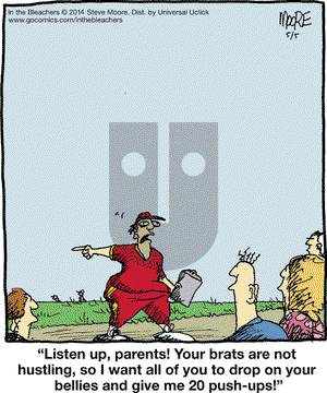 In the Bleachers on Monday May 5, 2014 Comic Strip