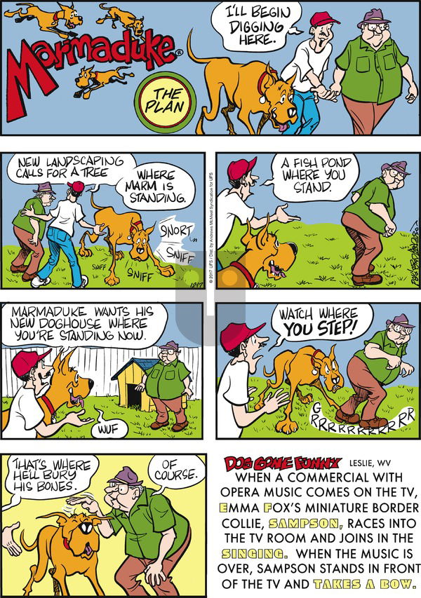 Marmaduke on Sunday December 17, 2017 Comic Strip