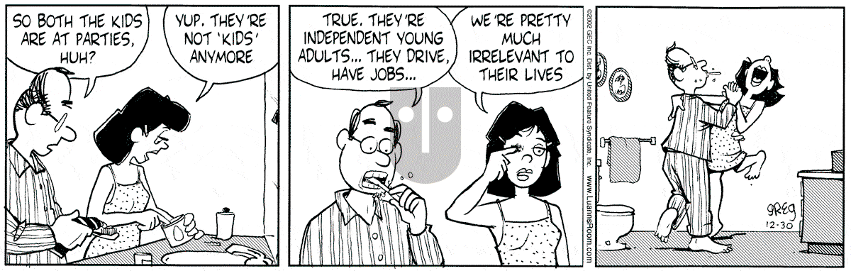 Luann - Monday December 30, 2002 Comic Strip