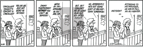 Doonesbury on Saturday March 24, 1979 Comic Strip