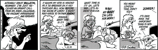 Doonesbury on Monday December 14, 1987 Comic Strip