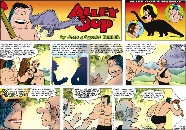 Alley Oop on Sunday July 13, 2008 Comic Strip