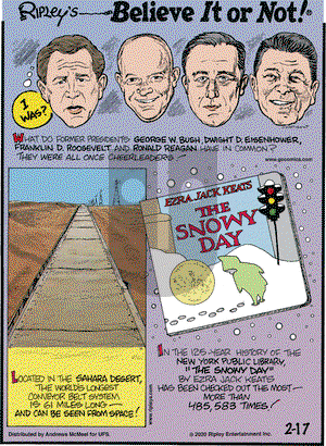 Ripley's Believe It or Not on Monday February 17, 2020 Comic Strip
