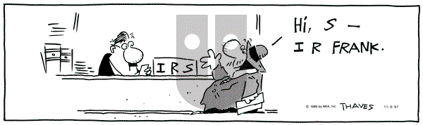 Frank and Ernest on Thursday November 6, 1997 Comic Strip