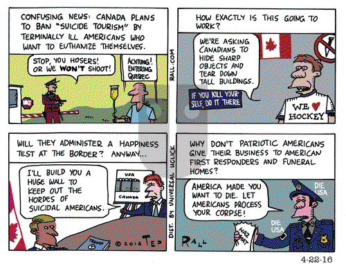 Ted Rall on Friday April 22, 2016 Comic Strip