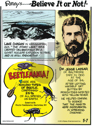 Ripley's Believe It or Not on Wednesday May 7, 2014 Comic Strip