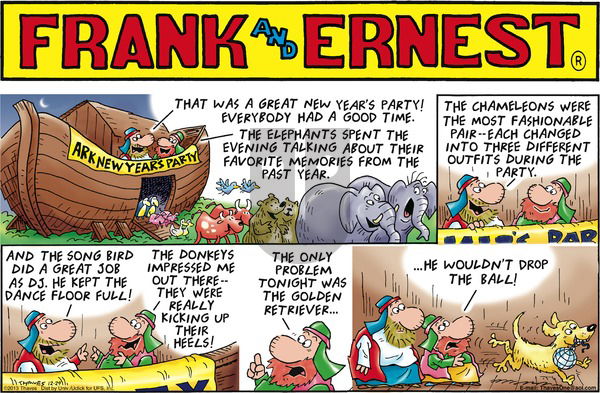 Frank and Ernest on Sunday December 29, 2013 Comic Strip
