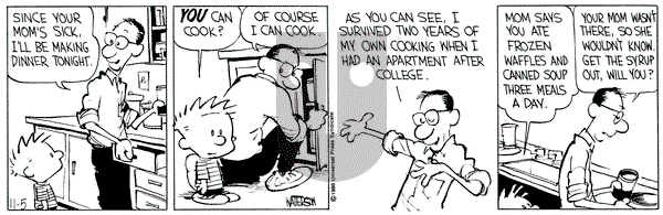 Calvin and Hobbes on Wednesday November 5, 1986 Comic Strip