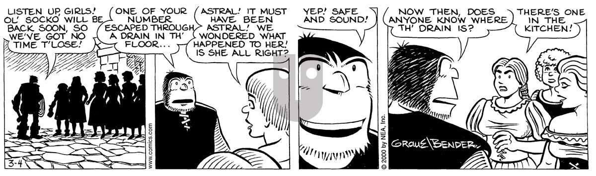 Alley Oop - Saturday March 4, 2000 Comic Strip