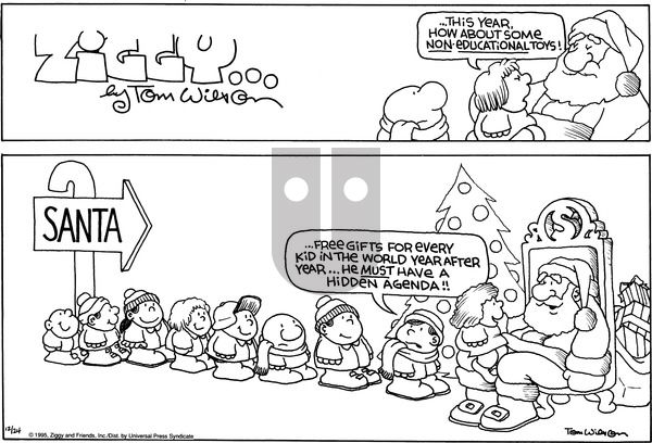 Ziggy on Sunday December 24, 1995 Comic Strip