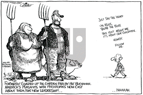 Pat Oliphant on Wednesday August 25, 1999 Comic Strip