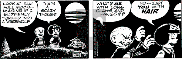 Nancy on Wednesday January 15, 2003 Comic Strip