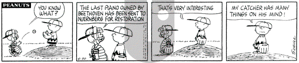 Peanuts on Tuesday April 30, 1963 Comic Strip