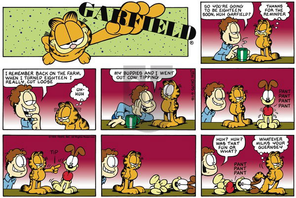 Garfield on Sunday June 16, 1996 Comic Strip