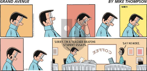 Grand Avenue on Sunday January 21, 2024 Comic Strip