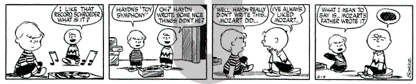 Peanuts on Tuesday February 9, 1954 Comic Strip