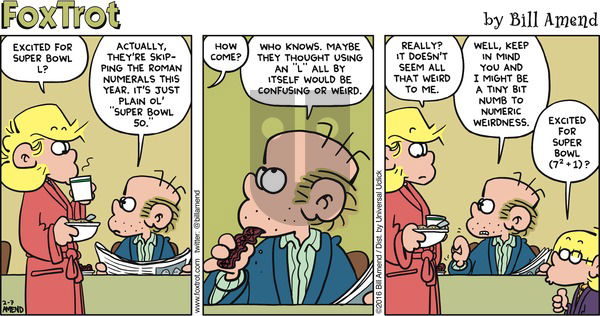 FoxTrot on Sunday February 7, 2016 Comic Strip