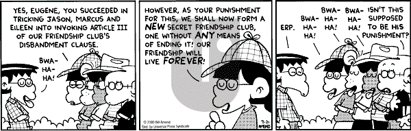 FoxTrot on Wednesday April 11, 2001 Comic Strip