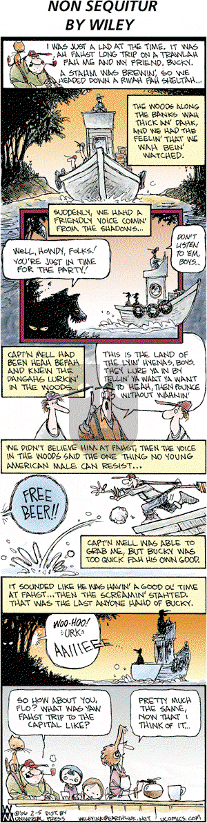 Non Sequitur on Sunday February 5, 2006 Comic Strip