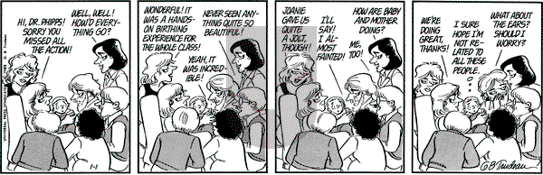 Doonesbury on Saturday January 1, 1983 Comic Strip