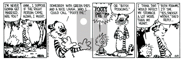 Calvin and Hobbes on Saturday August 29, 1987 Comic Strip