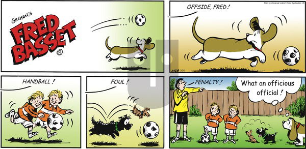 Fred Basset on Sunday March 20, 2016 Comic Strip