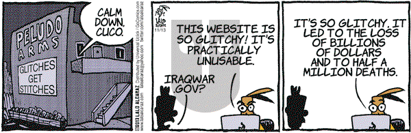 La Cucaracha on Wednesday November 13, 2013 Comic Strip