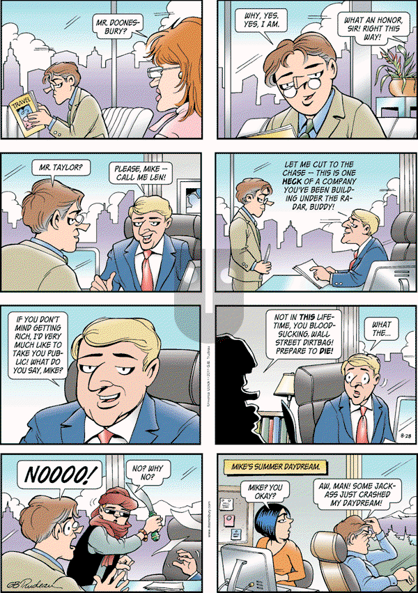 Doonesbury on Sunday August 28, 2011 Comic Strip