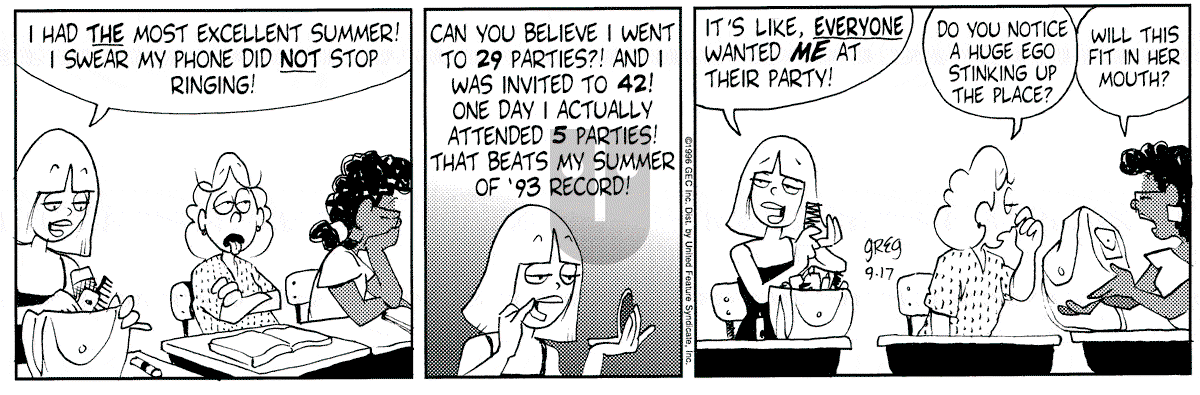 Luann - Tuesday September 17, 1996 Comic Strip