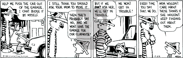 Calvin and Hobbes - Monday May 22, 1989 Comic Strip