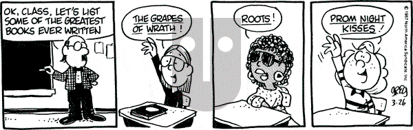 Luann on Thursday March 26, 1987 Comic Strip