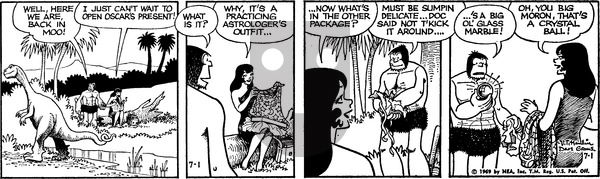 Alley Oop on Tuesday July 1, 1969 Comic Strip