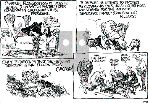 Pat Oliphant on Monday February 11, 2008 Comic Strip