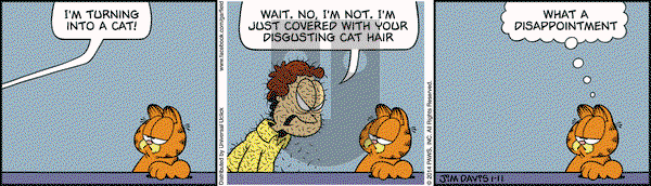 Garfield on Saturday January 11, 2014 Comic Strip