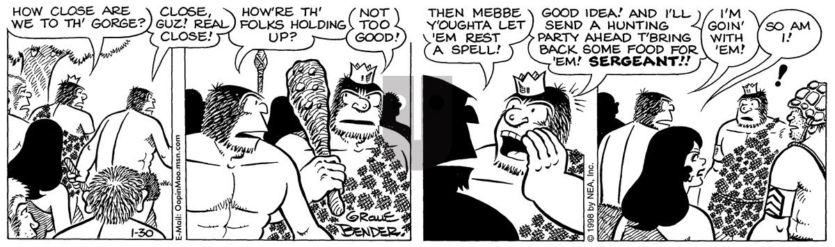 Alley Oop - Friday January 30, 1998 Comic Strip