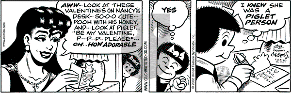 Nancy on Friday February 15, 2002 Comic Strip